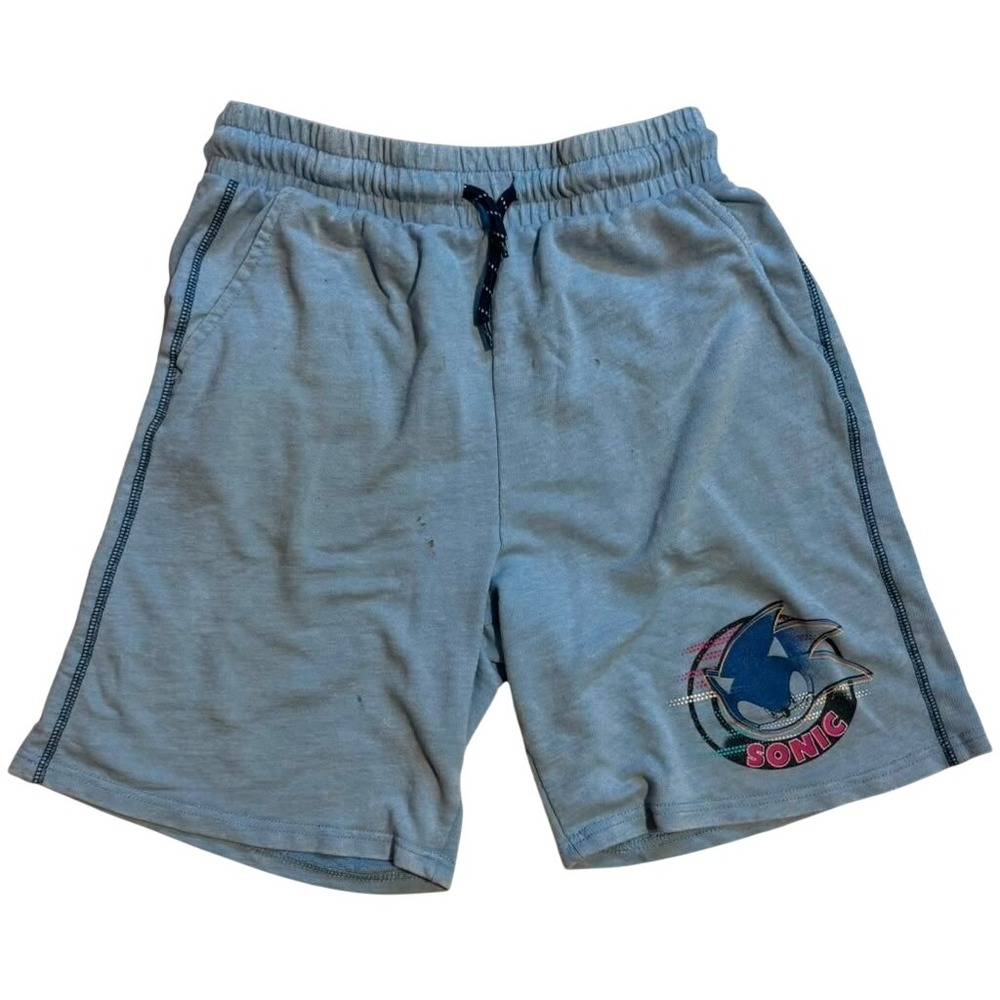Sonic The Hedgehog Boys Blue Graphic Jersey Shorts Size XL 14/16 SEGA